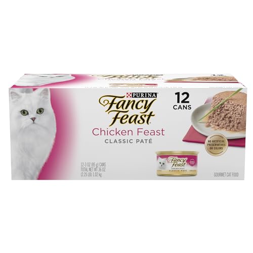 Fancy Feast Poultry and Beef Feast Classic Pate Collection Grain Free Wet Cat Food Variety Pack - (Pack of 30) 3 oz. Cans