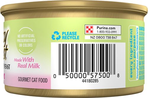 Fancy Feast Poultry and Beef Feast Classic Pate Collection Grain Free Wet Cat Food Variety Pack - (Pack of 30) 3 oz. Cans