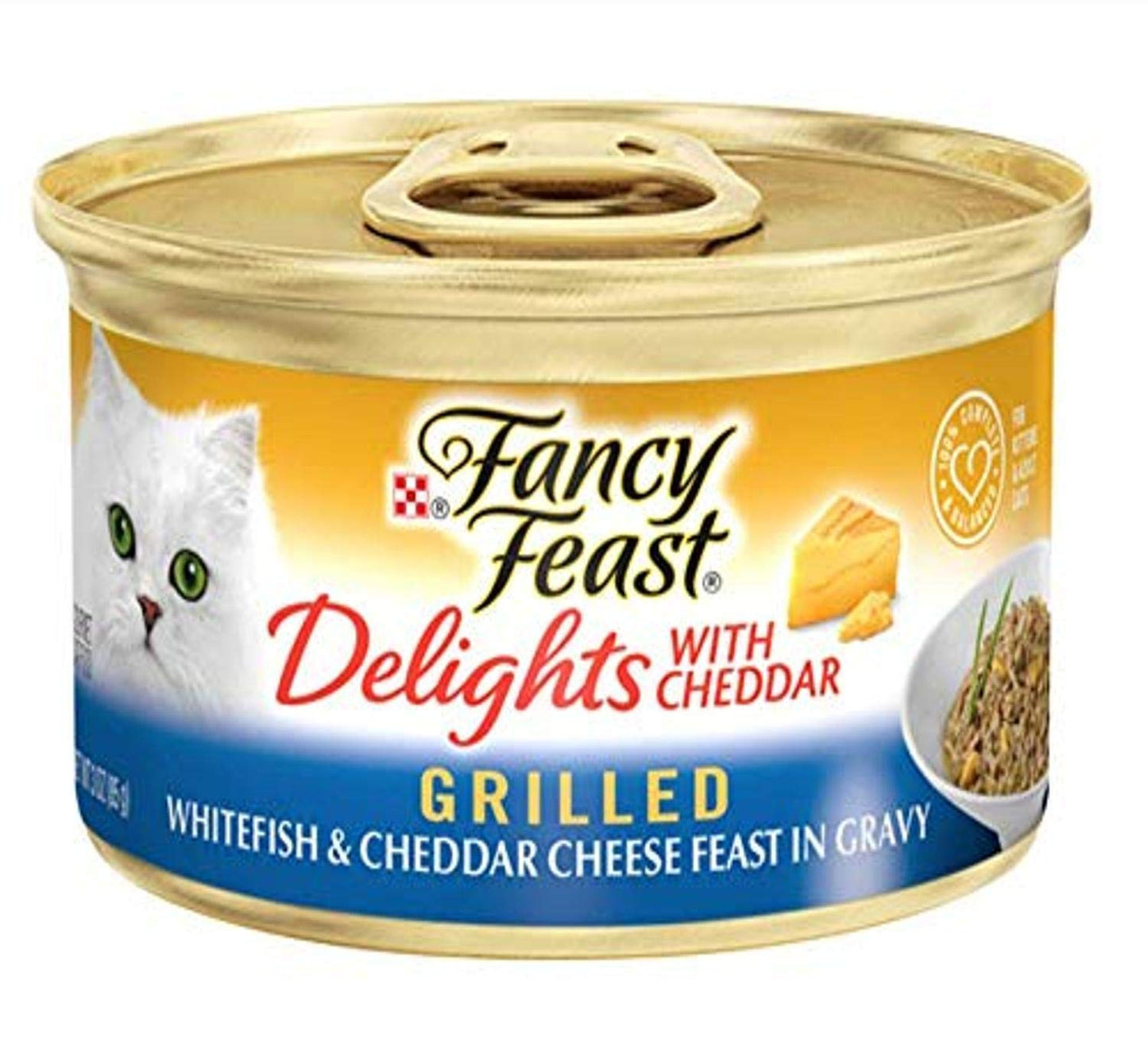 Fancy Feast Poultry and Beef Feast Classic Pate Collection Grain Free Wet Cat Food Variety Pack - (Pack of 30) 3 oz. Cans