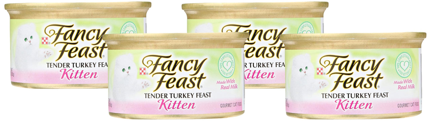 Fancy Feast Poultry and Beef Feast Classic Pate Collection Grain Free Wet Cat Food Variety Pack - (Pack of 30) 3 oz. Cans