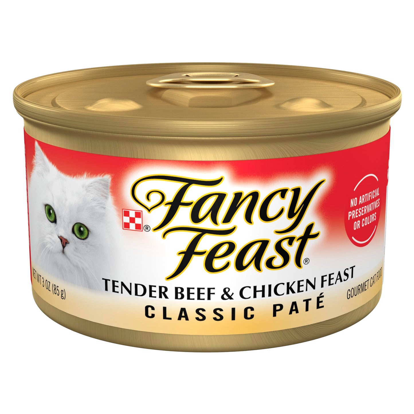 Fancy Feast Poultry and Beef Feast Classic Pate Collection Grain Free Wet Cat Food Variety Pack - (Pack of 30) 3 oz. Cans