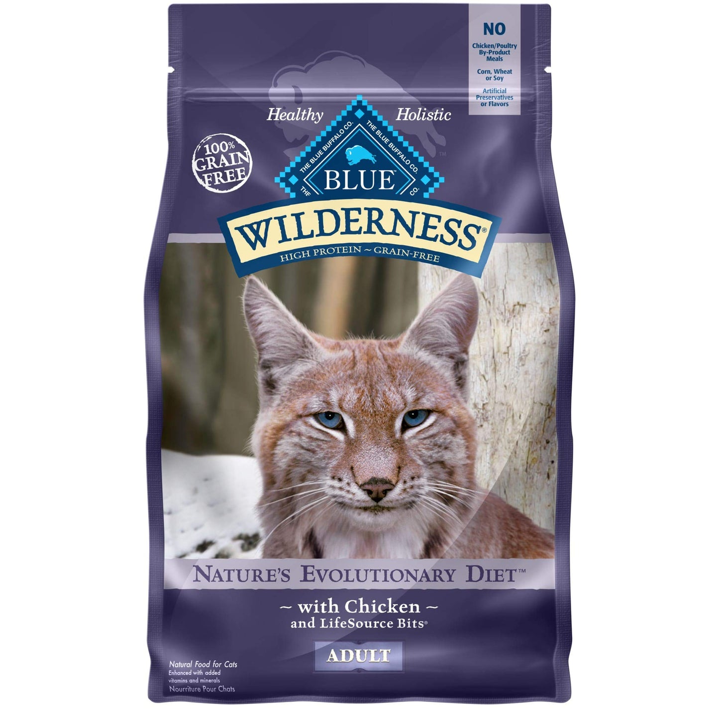 Blue Buffalo Wilderness Adult Dry Cat Food, Rocky Mountain Recipe, Chicken-Free & Grain-Free Recipe Made with Natural Ingredients, Red Meat, 10-lb. Bag