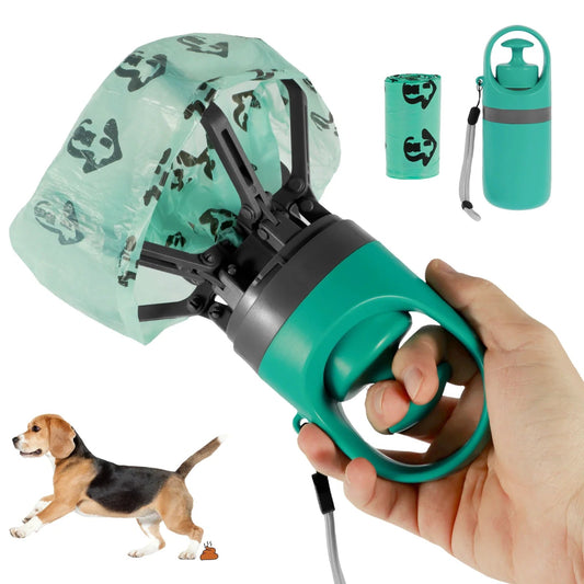 POOPER SCOOPER PORTABLE FOR DOGS| 15 COUNT DOGGIE BAGS INCLUDED - PET LOVE